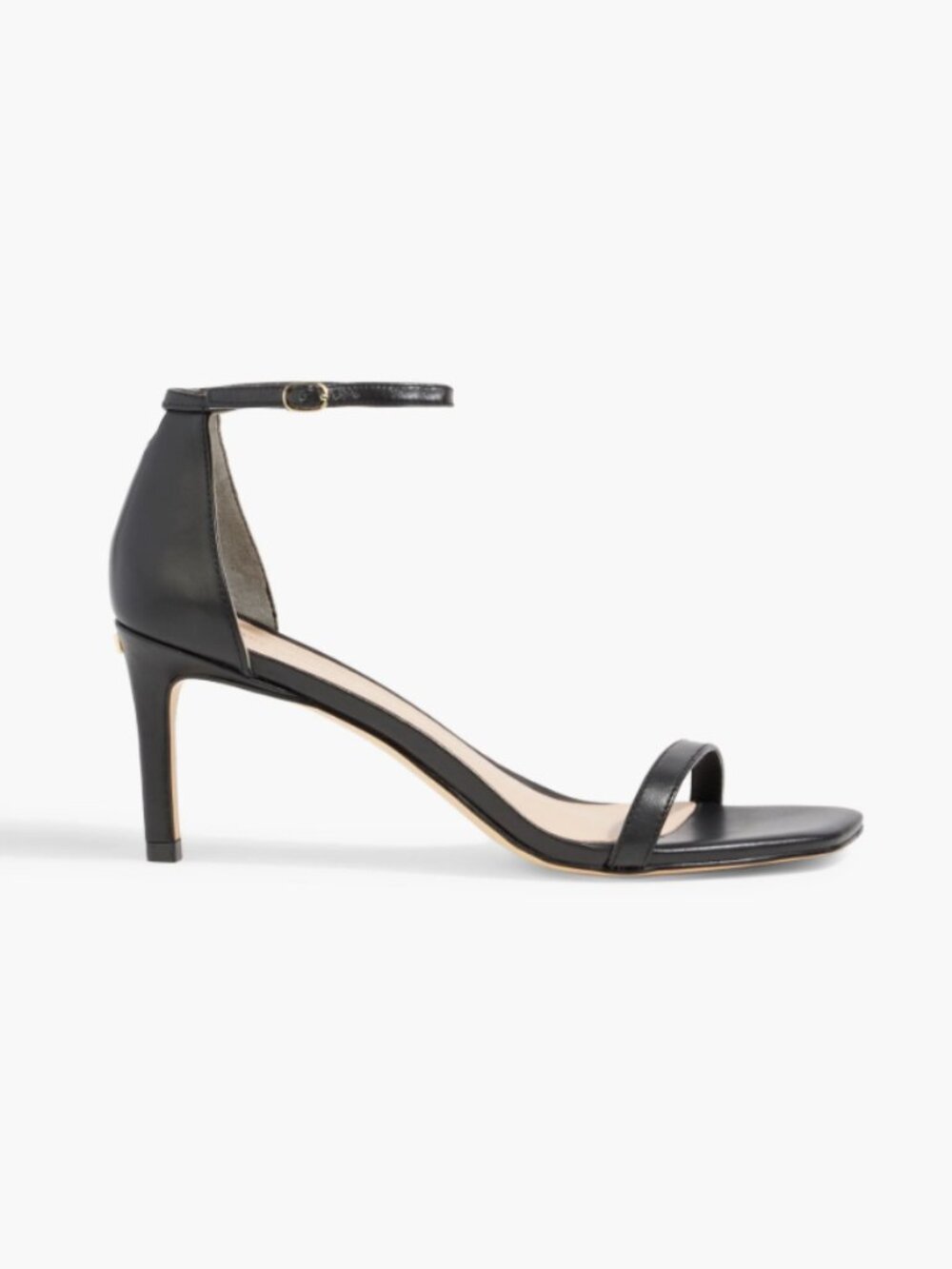 NEW STUART WEITZMAN Amelina 75 Leather Sandals Heels - 8.5 - Black Strappy